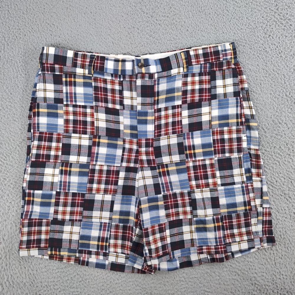 Brooks Brothers Shorts Mens 40 Multi Plaid Patchwork 346 Slash Pockets Chino